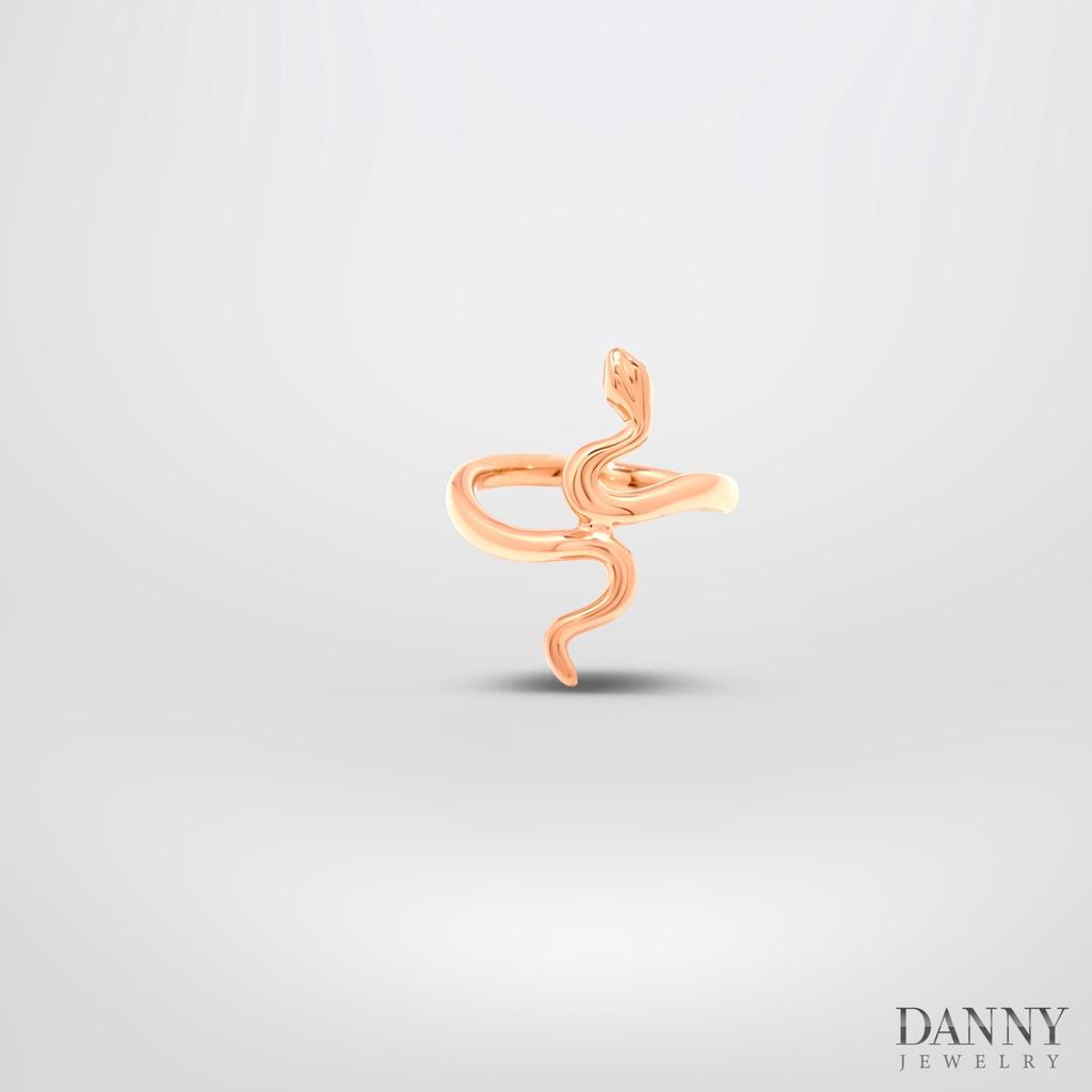 Nhẫn Nữ Danny Jewelry Bạc 925 Biểu Tượng Rắn Xi Vàng Hồng N0098