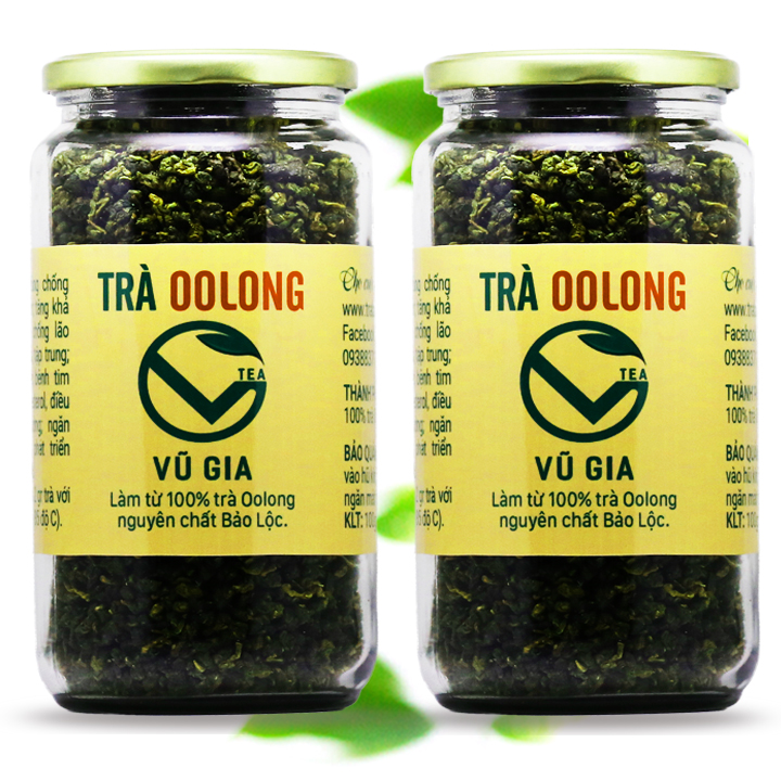 Combo 2 Trà Oolong Nguyên Chất Vũ Gia (400gr/hũ) - Nguyên liệu nấu trà sữa trân châu thơm ngon tại nhà, giảm cân an toàn.