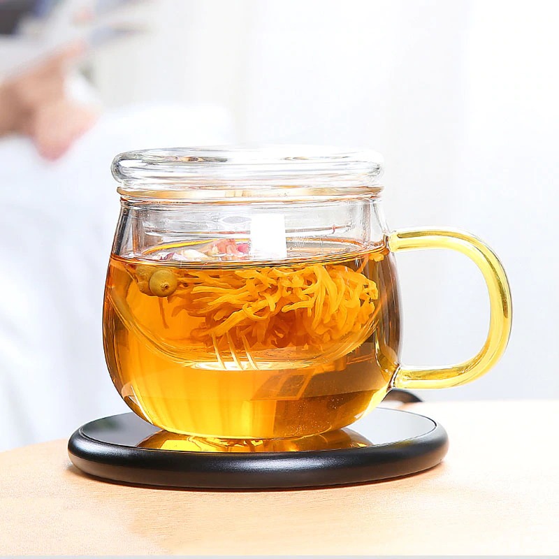 Đế hâm nóng đồ uống hợp kim nhôm TĐH.02 công suất 18w - Đế hâm nóng tùy chỉnh nhiệt độ có đèn led thông minh - Hàng Chính Hãng