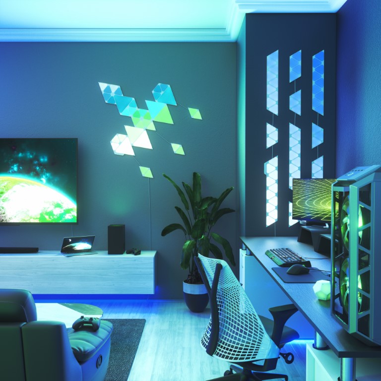 Đèn LED RGB lắp ghép thông minh Nanoleaf Shapes Tam Giác Mini - Mini Triangle 1 ô đèn