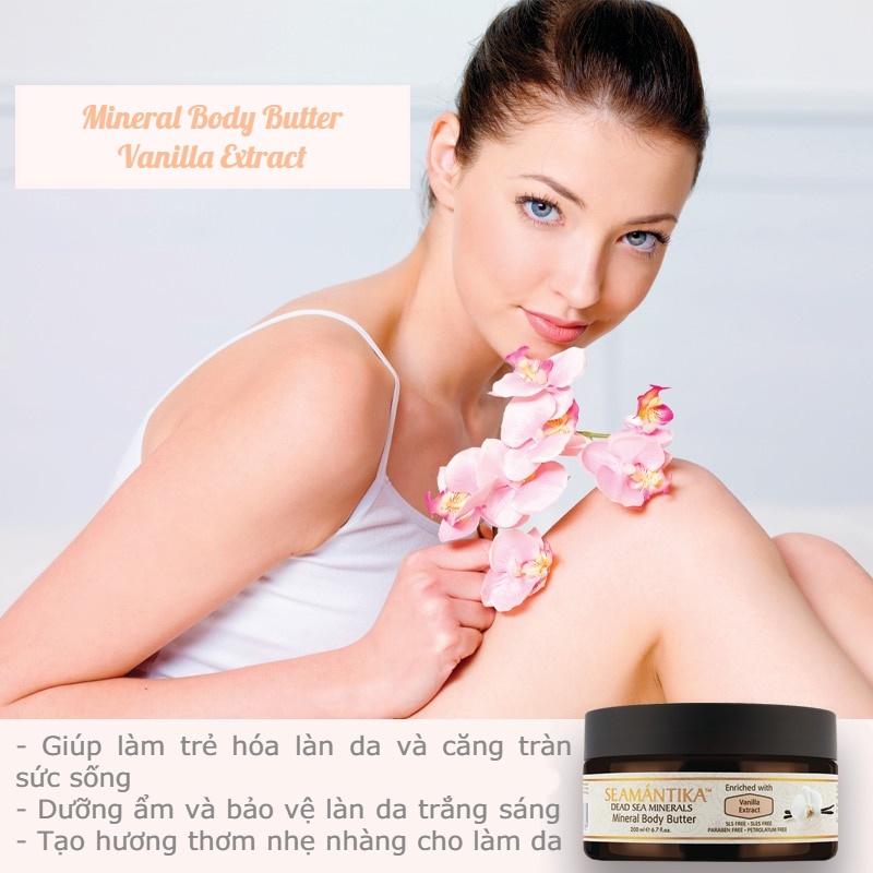 BƠ DƯỠNG THỂ CHIẾT XUẤT VANILLA - MINERAL BODY BUTTER VANILLA EXTRACT - Seamantika