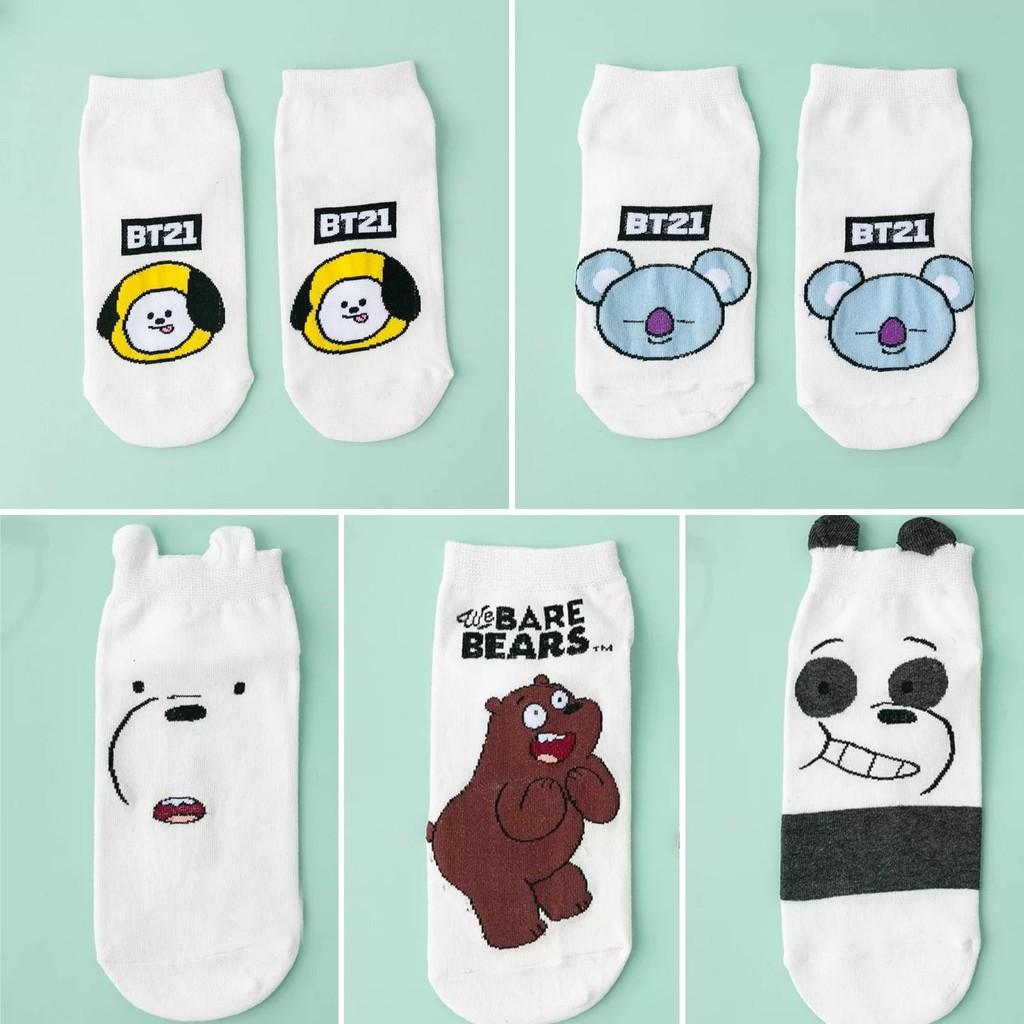 Vớ Tất Ngắn Bts - We’re Bare Bear - Noname Vớ Tất Hoạt Hình Phong Cách Nhật Hàn Ulzzang Dễ Thương Trendy Hottrend Cute