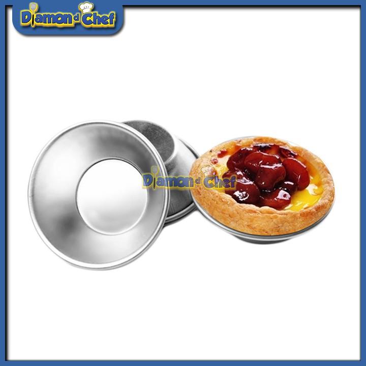 10 Khuôn Nhôm Trơn Tròn Nướng Bánh Tart