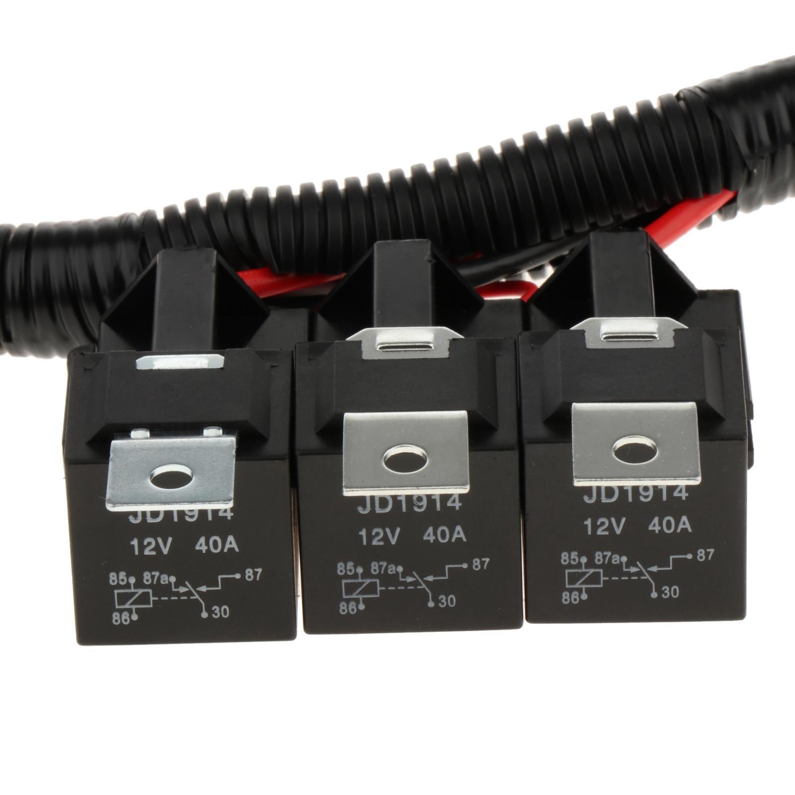 8" Dual Electric Cooling  Harness Kit For 1999–2006 ECU Control