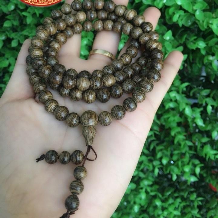 VÒNG TAY TRẦM HƯƠNG 108 HẠT 6-8 LY