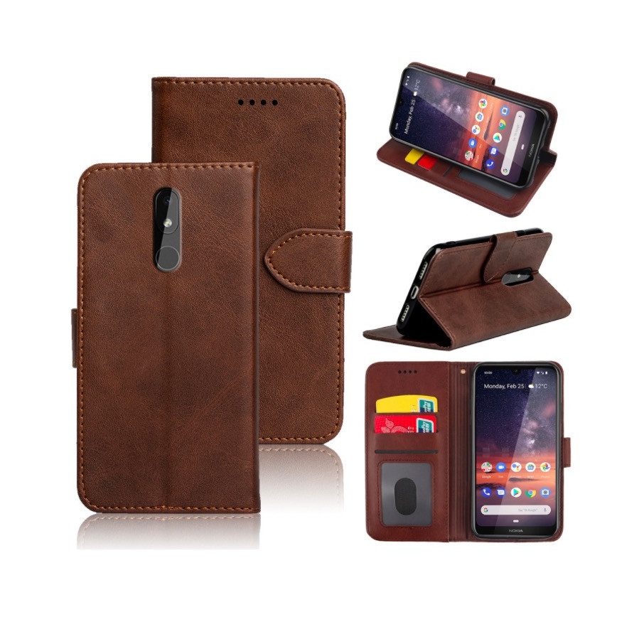 Bao da cho Nokia 3.2 Flip Wallet Leather dạng ví đa năng siêu bền siêu êm