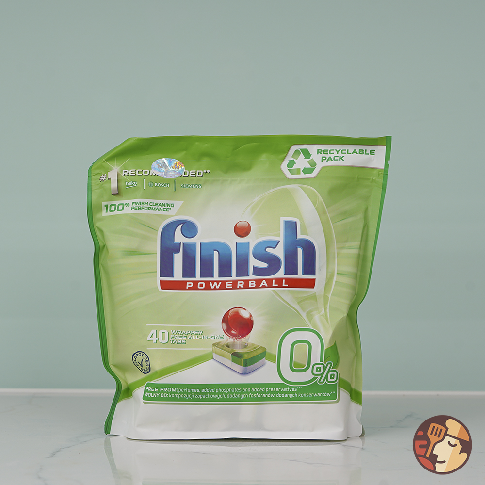 Viên rửa chén bát Finish All - in - 1 Max Eco 0% chính hãng, an toàn, thân thiện với môi trường - Túi 40 viên, 70 viên