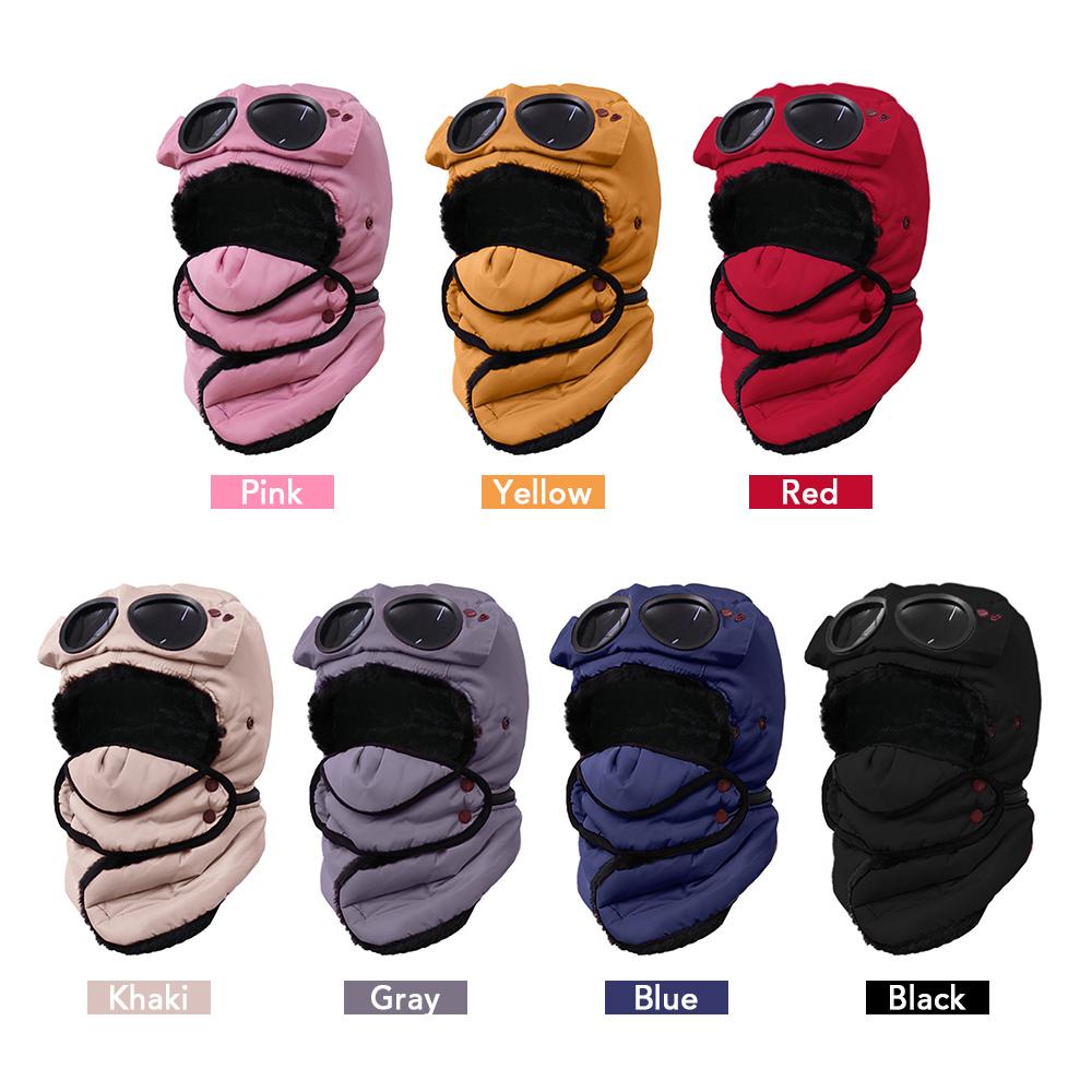 Mùa Đông Balo Trẻ Em Chống Gió Ấm Viên Có Mặt CoverTrapper Nón Ushanka Mũ Bé Trai Bé Gái Trượt Tuyết Cyling Máy Bay Ném Bom Mũ Trẻ Em