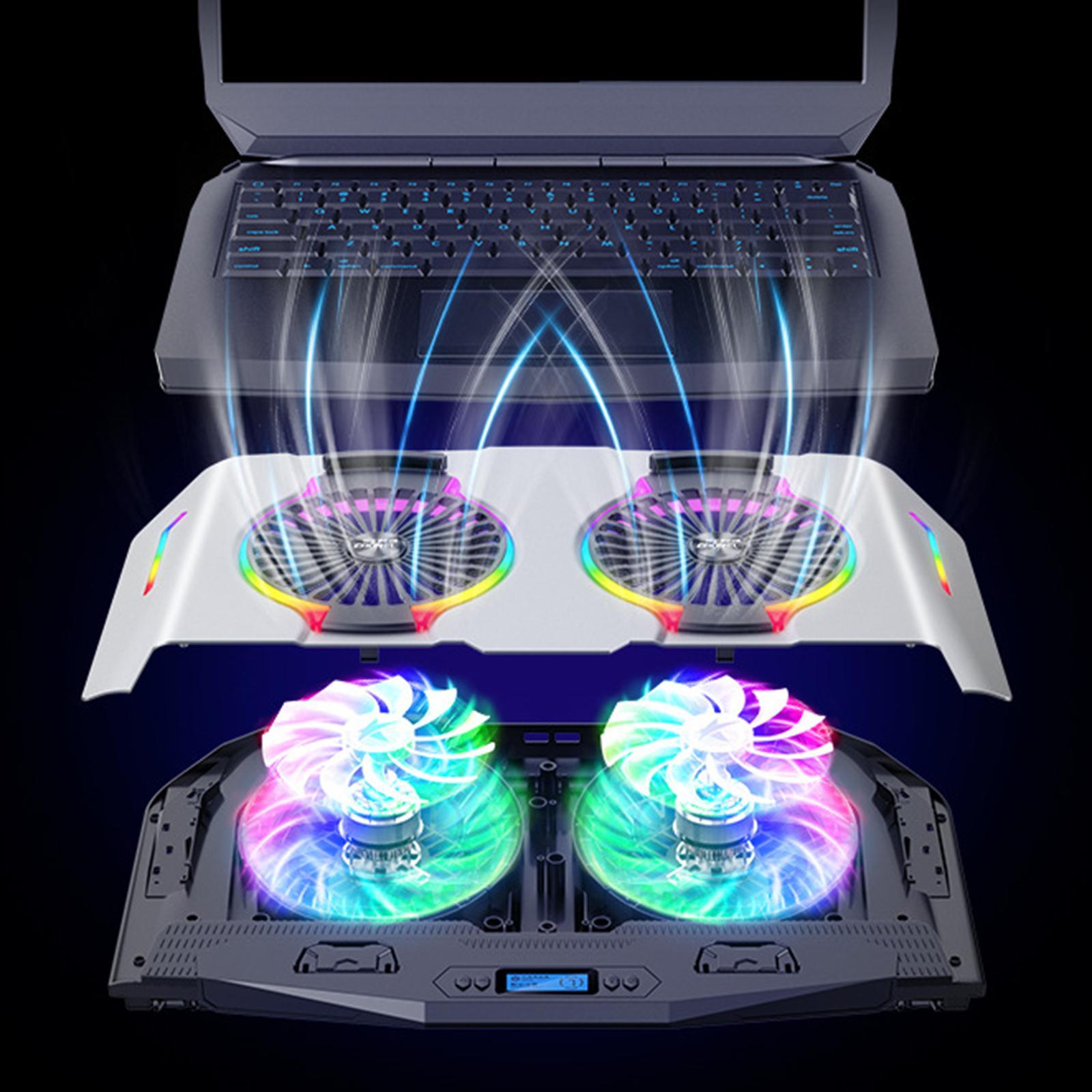 Laptop Cooler Cooling Pad Stand Adjustable Fan For Game PC Notebook