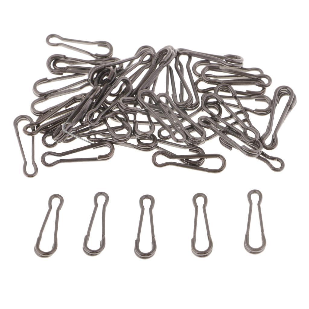 200x Fishing Quick Change Hawaiian Snaps Swivels Baits Lures Clip Link 20mm