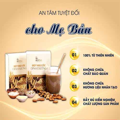 Bột Ngũ Cốc Dành Cho Mẹ Bầu Zera 500G - Ngũ Cốc Giúp Mẹ Giảm Nghén - Hết Nôn Cung Cấp Dinh Dưỡng Cho Thai Nhi - Tặng Vòng Dâu Tằm Cho Bé