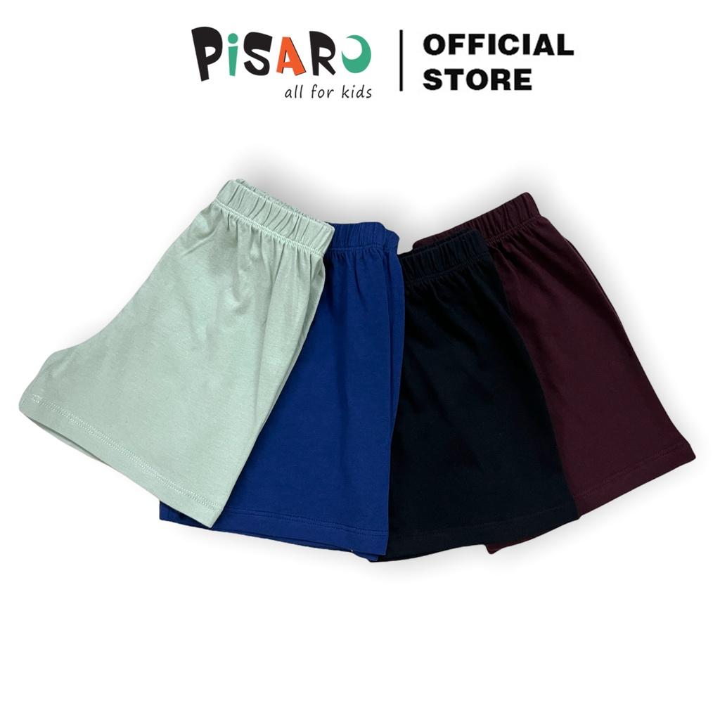 Quần đùi Pisaro Kids chất liệu cotton Hàn cho bé trai bé gái, quần short cho bé mặc hè