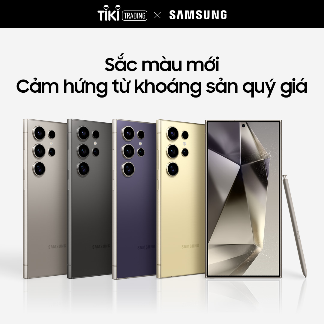 Điện thoại AI Samsung Galaxy S24 Ultra 12GB/512GB, Camera 200MP Zoom 100x, S Pen- Tím- Hàng Chính Hãng