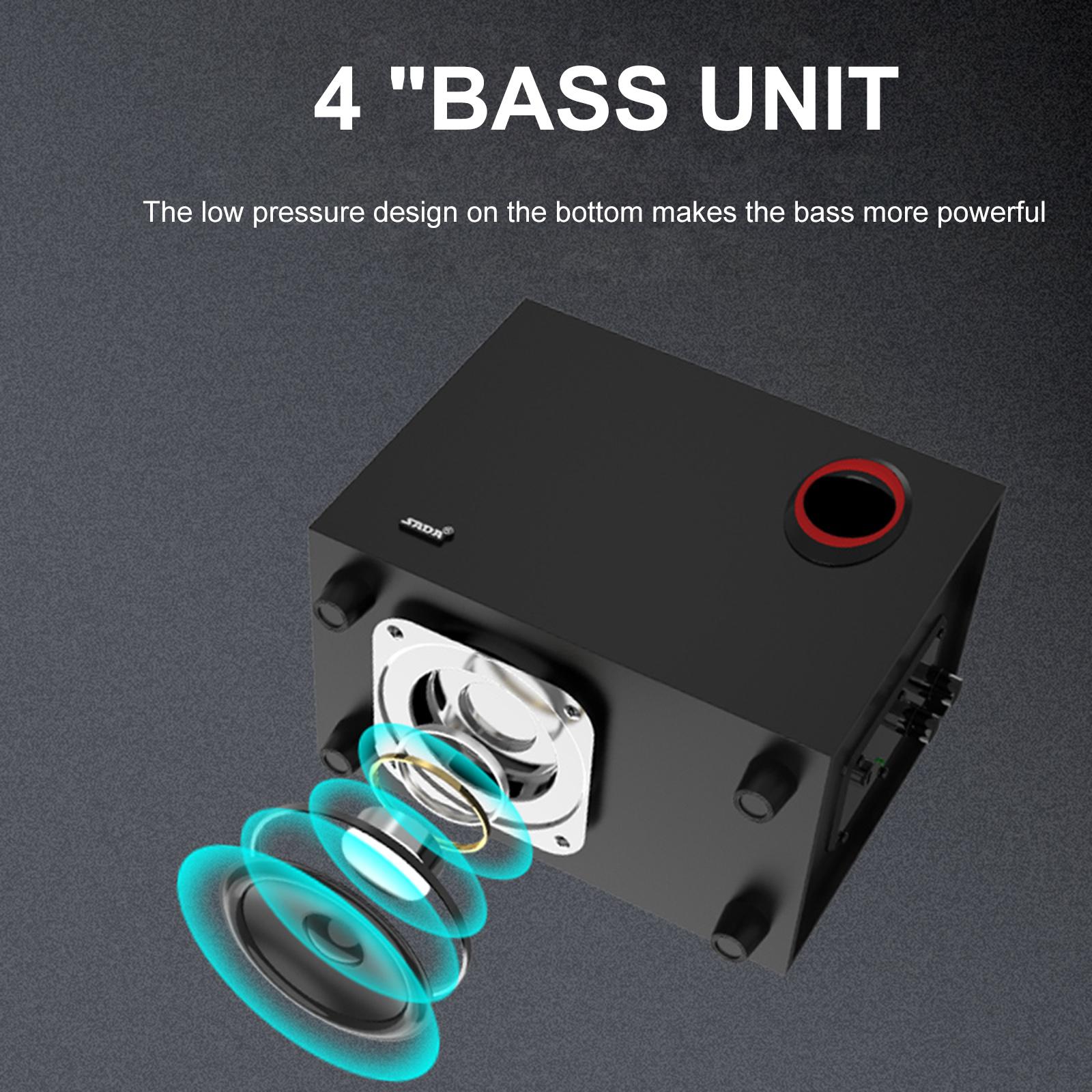 Loa máy tính để bàn SADA SL-8018 siêu trầm 3,5mm,có dây USB,hỗ trợ 25Hz-20kHz cho gia đình