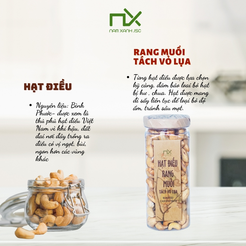 Hạt Điều Tách Vỏ Lụa 250g (300g)/ Roasted Cashew Nuts – Skinless 250g (300g)