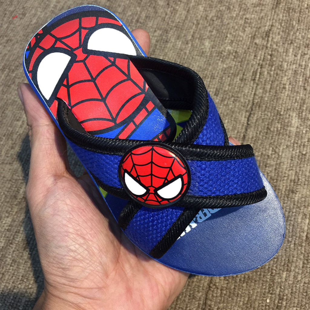 Dép siêu nhân nhện Spider Man cho bé trai chất liệu nhựa xốp cao cấp, siêu nhẹ êm chân, bền đẹp Spider33C xuất xứ Thái Lan