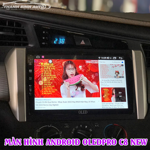 Màn hình android cho ô tô 0LEDPR0 C8 New Ram 3GB Rom 32gb 8 Core,android 0LED C8 hình ảnh sắc nét, âm thanh sống động