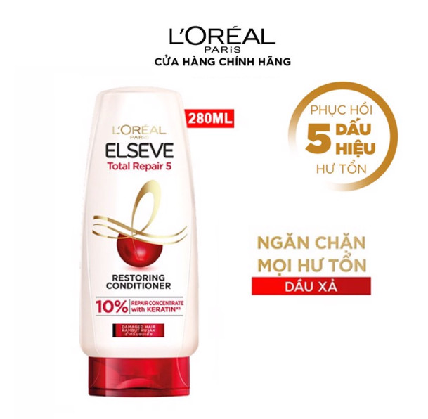 Dầu Xả Phục Hồi Tóc L'Oreal Elseve Total Repair 5 Conditioner