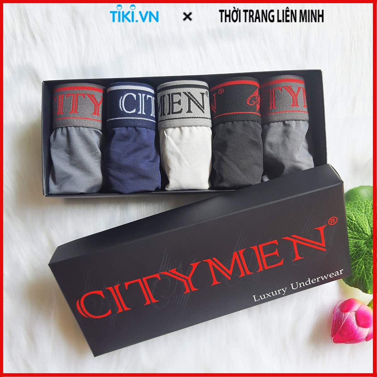 Hộp 5 Quần Lót Nam lưng CITYMEN vải lạnh co giãn 4 chiều cao cấp, sịp nam - LMTK-CTMAL