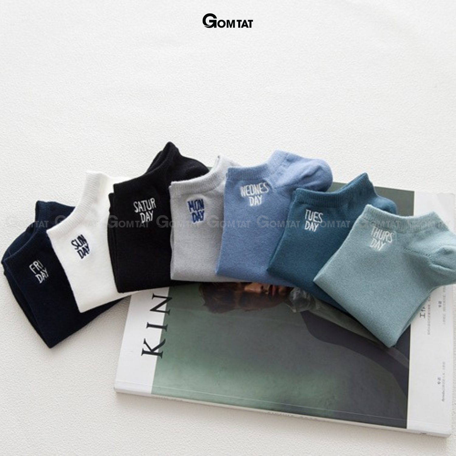 Set 7 đôi tất nam cổ ngắn chất liệu cotton cao cấp, vớ nam cổ thấp set 7 đôi sử cả tuần - VOTUNAM02