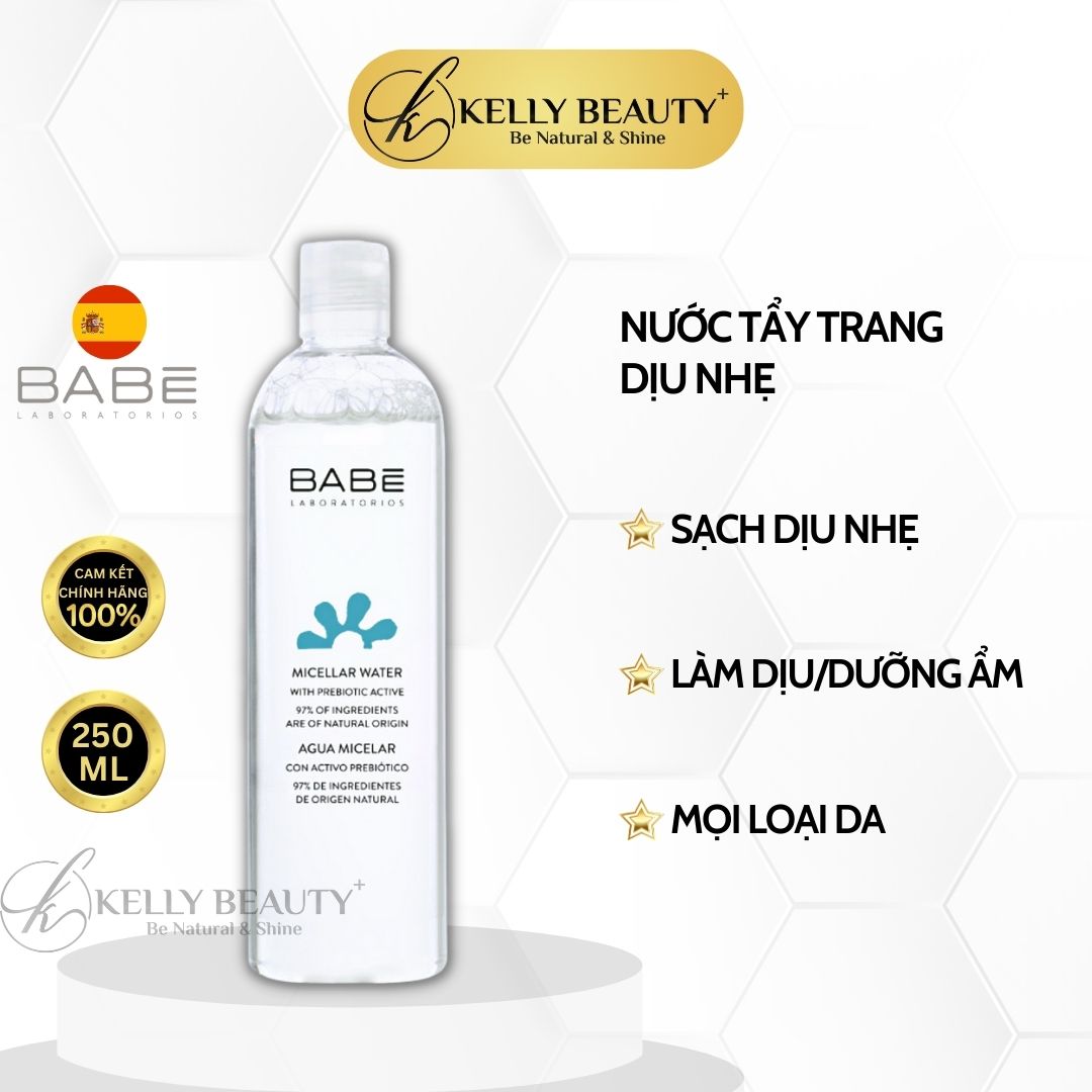 Nước Tẩy Trang Lợi Khuẩn Cho Mọi Loại Da BABE Micellar Water | Kelly Beauty