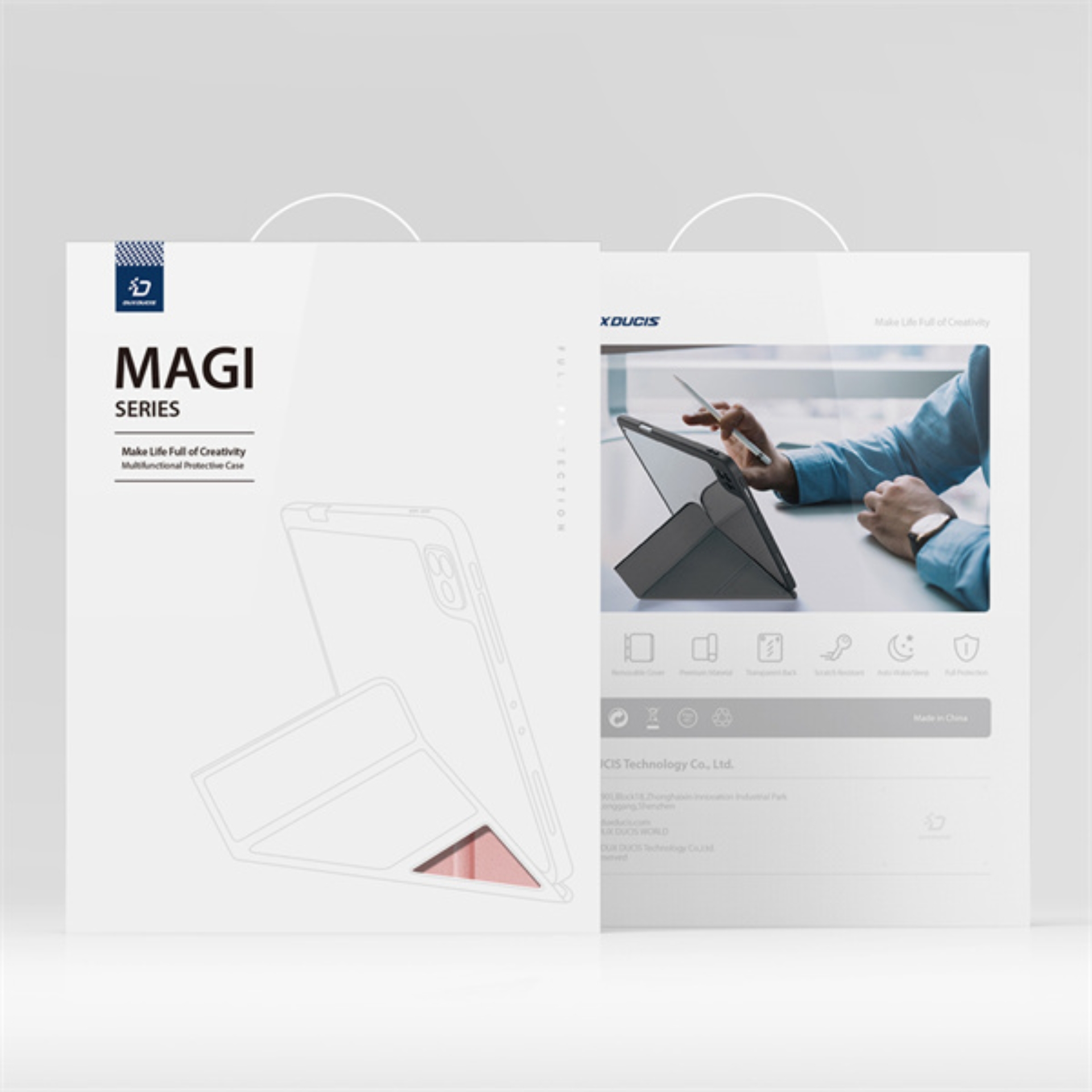 Bao Da Dành Cho iPad Pro 11 inch 2018 / 2022 / 2021 / 2022, Dux Ducis Magi Series, Fullbox, Có Khe Bút, WakeUP - Hàng Chính Hãng