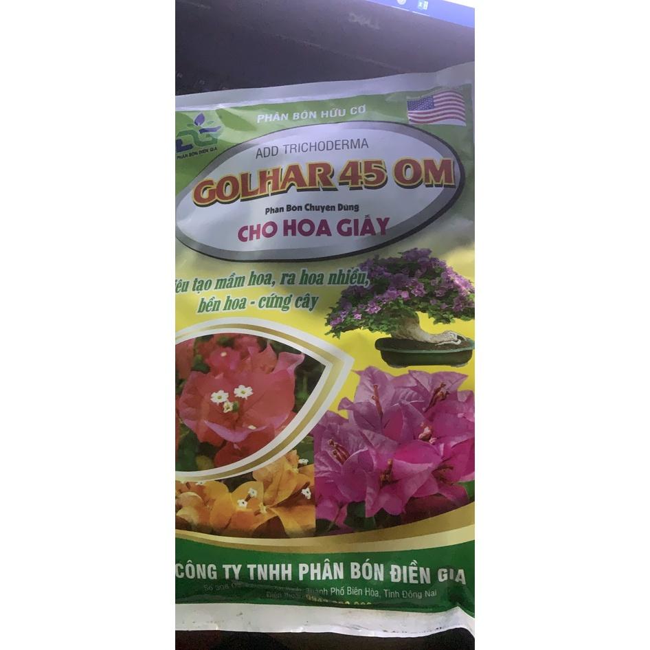 Phân bón hữu cơ GOLHAR 45OM chuyên cho Hoa Giấy tậu tán vượt lá - 700G