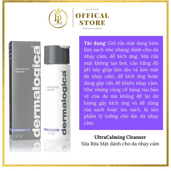 Sữa rửa mặt Dermalogica Ultracalming Cleanser 250ml - 500ml dành cho da nhạy cảm