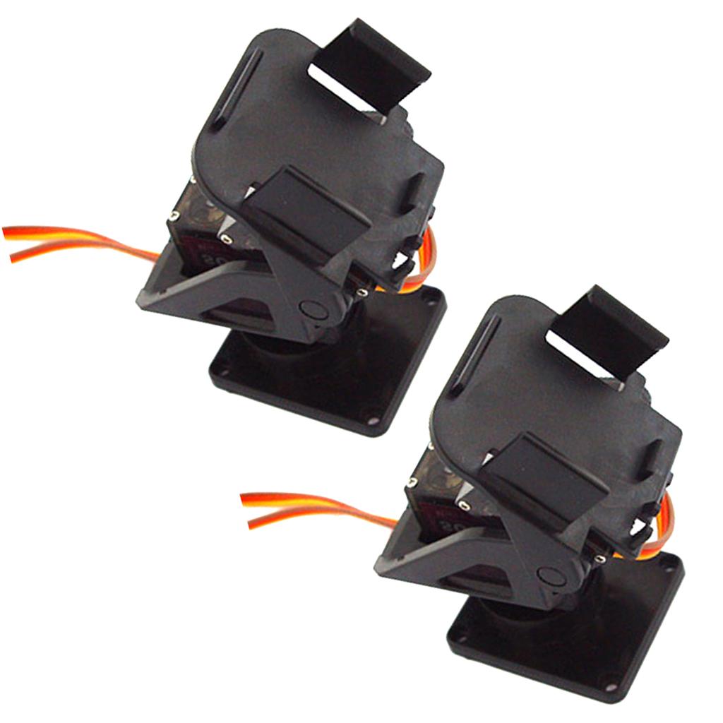 Nhựa Pan-Tilt Với Servo Gắn Máy Ảnh Nền Tảng Chảo Nghiêng Chống Rung Cho DIY Robot Trên Không 2 Gói (SG-90/MG-