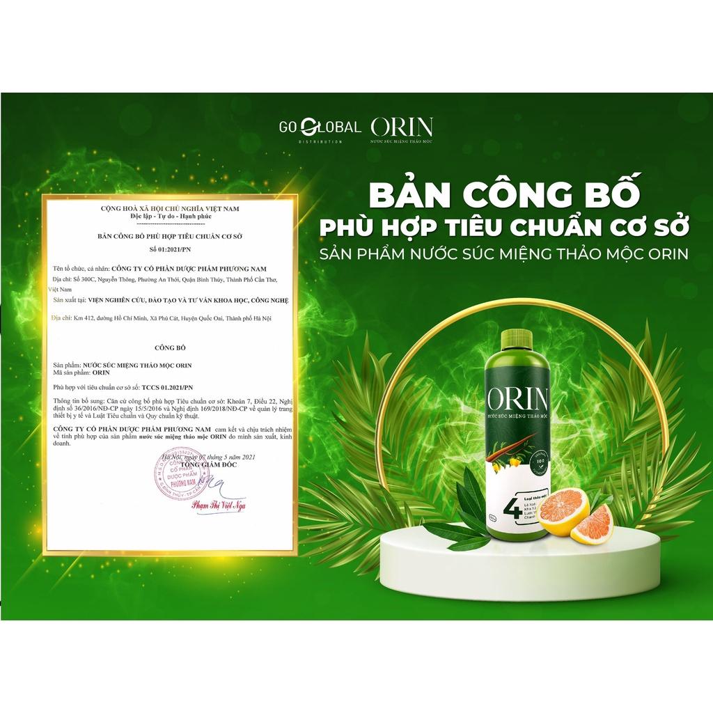 Nước súc miệng thảo mộc Orin 100ml ( Dược Phương Nam) ngừa sâu răng, kháng khuẩn, tan mảng bám