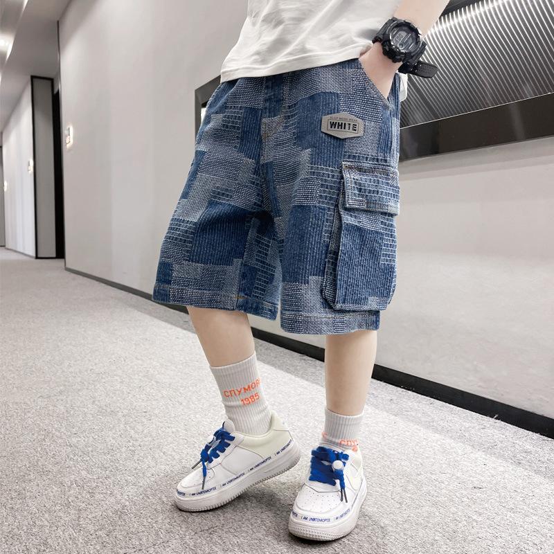 QK3 Size130-170 (25-45kg) Quần short Jean bé trai (Quần đùi cho bé cực mát) Thời trang trẻ Em hàng quảng châu
