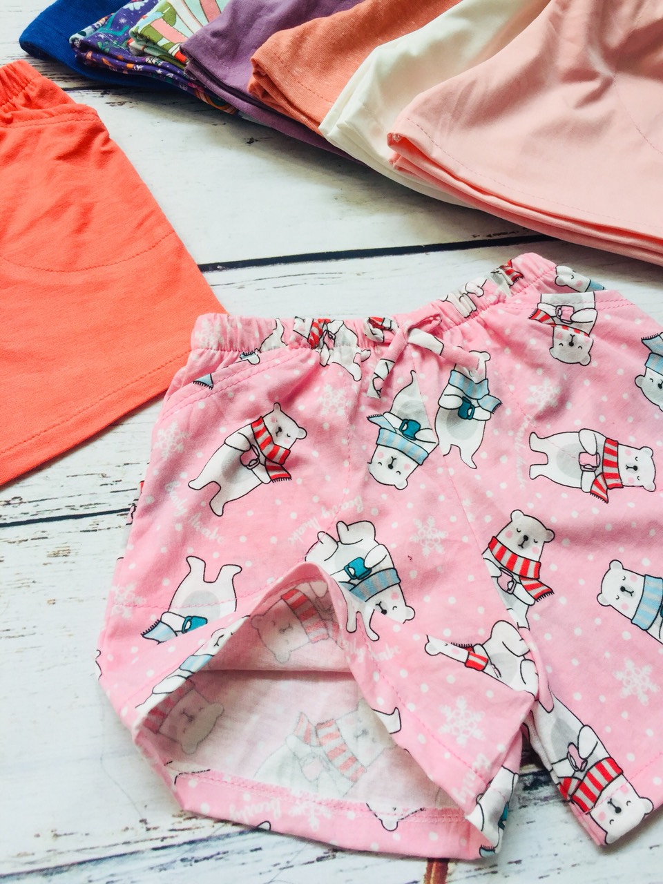 Combo 10 quần thun bé gái cotton co giãn 4 chiều, quần đùi trẻ em, quần mặc nhà, mặc ngủ, cotton mềm mịn thoáng mát