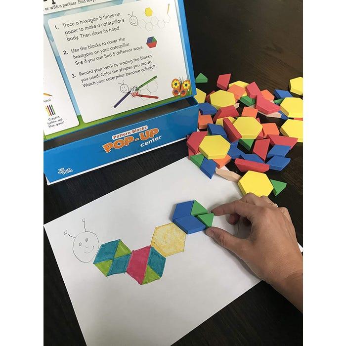 Educational Insights Trò chơi toán học các khối hình dạng - Pop-up Math Games with Pattern Blocks