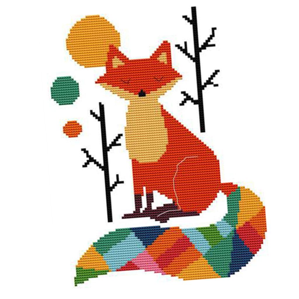 Printed Cross Stitch Kits Colorful Lowrie Embroidery Starter Kits Easy Patterns Embroidery for Girls Crafts Stamped Cross-Stitch Supplies Needlework