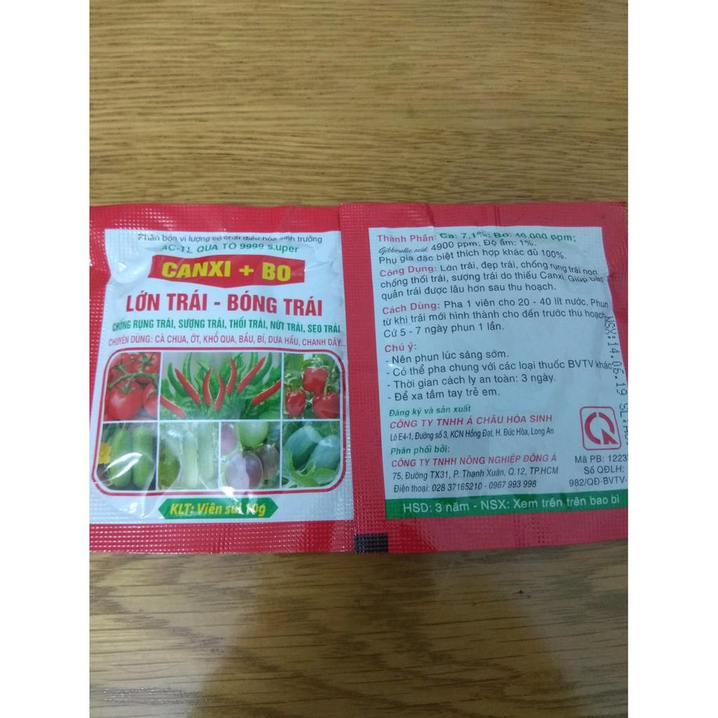 Phân bón vi lượng CANXI+BO lớn trái- bóng trái - viên sủi 10 gram