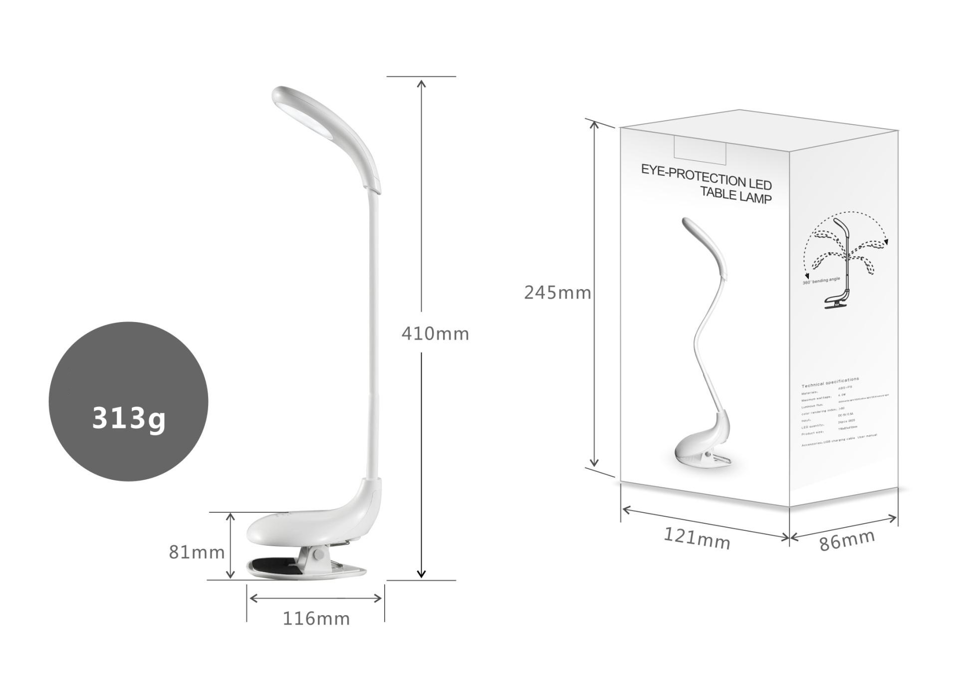 Đèn đọc sách di động kẹp bàn tiết kiệm pin MINIGOOD- EM076