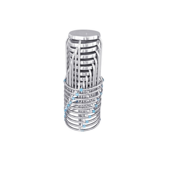 Combo 10 ghế vòng tròn 100% inox không rỉ sét