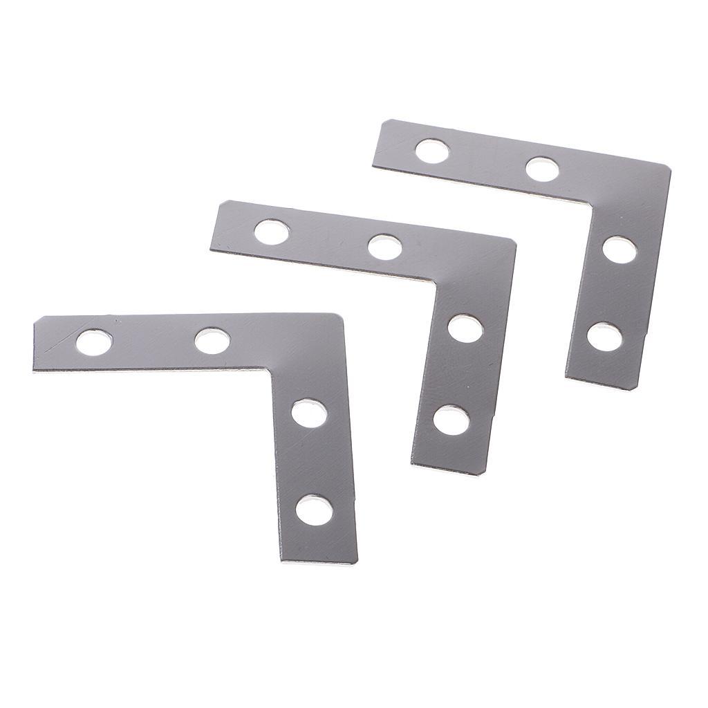 100 Pieces Heavy Duty Metal L Shape Corner Brace Plate 90 Angle Bracket Photos Frame Picture Bracket 38mmx38mm Furniture Accesories