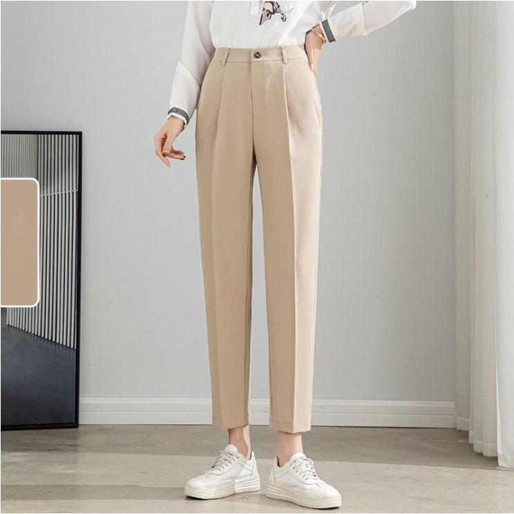 Quần baggy lưng chun sau, kiểu dáng đứng, chất vải tuyết mưa mềm mịn
