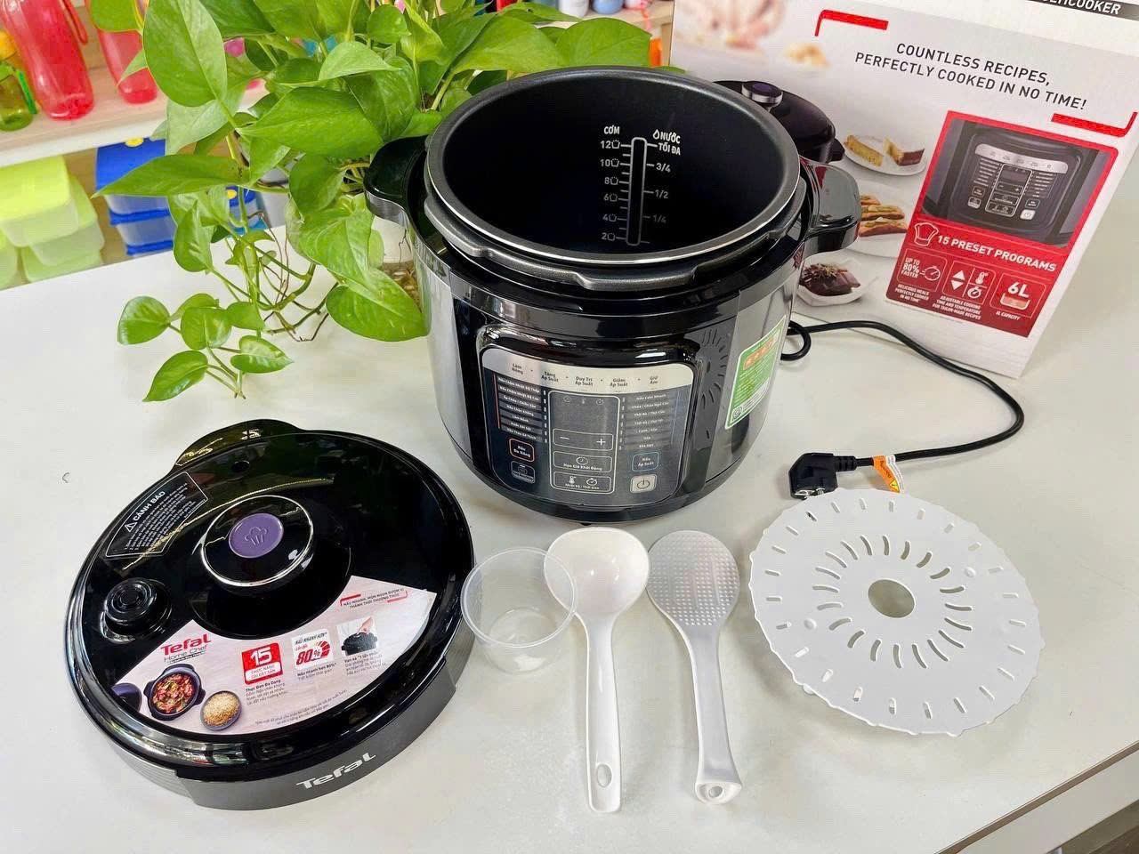 Nồi Áp Suất Điện Tử Đa Năng Tefal Home Chef CY601868 - bảo hành chính hãng 2 năm, hàng nhập khẩu