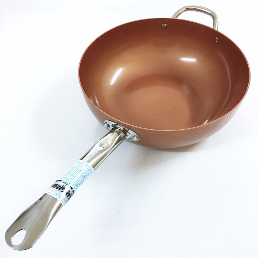 Chảo xào chống dính Hợp kim tráng men đáy từ Tay cầm chống nóng 30cm SC_W1030