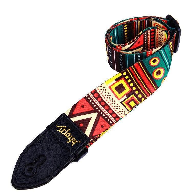 Nylon Guitar Strap for Acoustic Electric Guitar and Bass Multi-Color Guitar Belt Adjustable Colorful Printing Nylon Straps