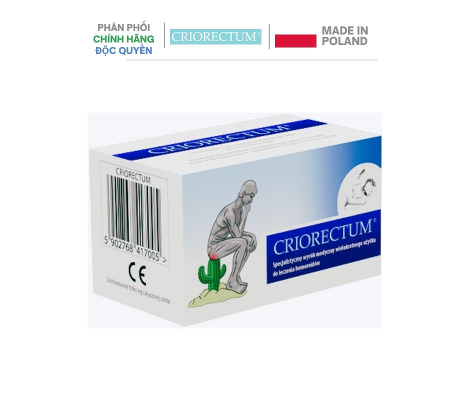 Criorectum Dialor  Dụng Cụ Trị Liệu Áp Lạnh Hậu Môn Trực Tràng Điều Trị Trĩ Nội, Trĩ Ngoại, Cầm Máu, Giảm Đau Viêm Sưng Tấy, Liền Nhanh Vết Thương, Nhuận Tràng Táo Bón Bà Bầu, Trẻ Sơ Sinh Trẻ Nhỏ. Nhập khẩu Ba Lan