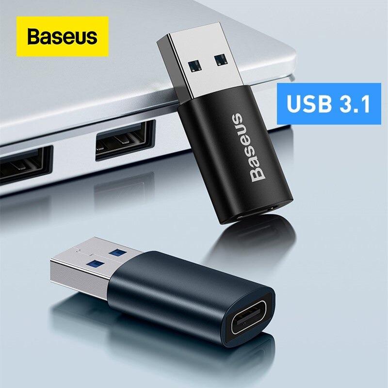 Đầu chuyển OTG Type C to USB 3.1 tốc độ cao Baseus Ingenuity Series Mini OTG Gen2 - Hàng chính hãng