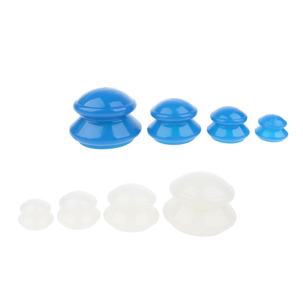 4 Pcs Pure Silicone Portable Cupping Massage Cups for Muscle Joint