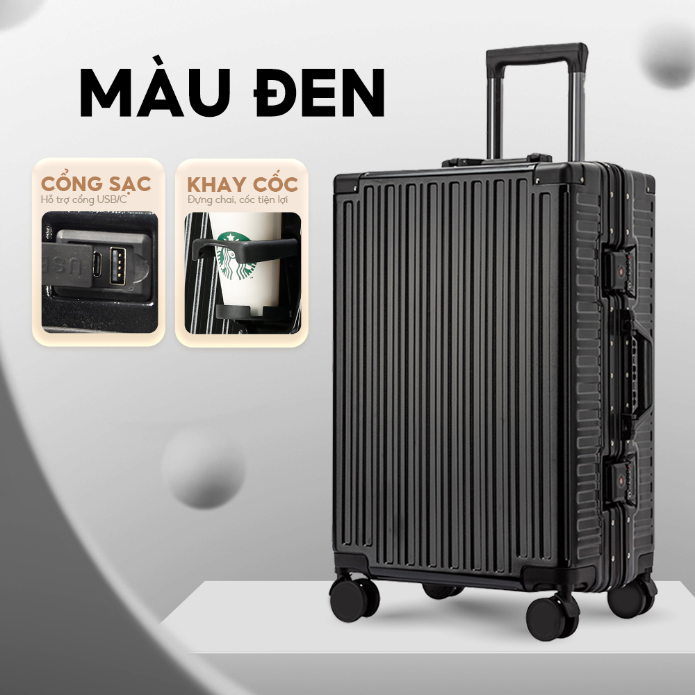 Vali Du Lịch B Bamozo 9033 Size 20/24 Khóa Sập Cao Cấp Bảo Hành 5 Năm - Lỗi 1 Đổi 1 Trong 30 Ngày