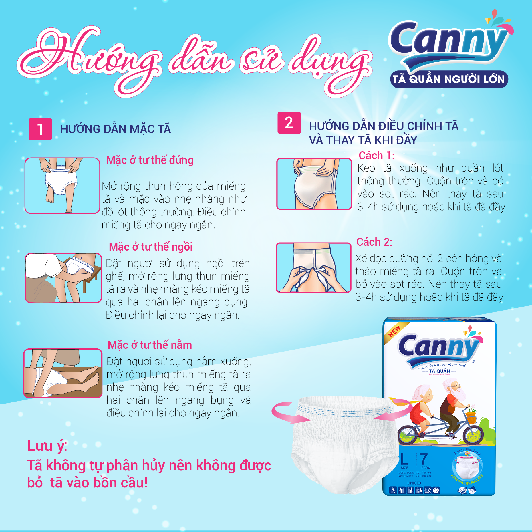 Tã Quần Người Lớn Canny Siêu Thấm L7 (7 miếng)