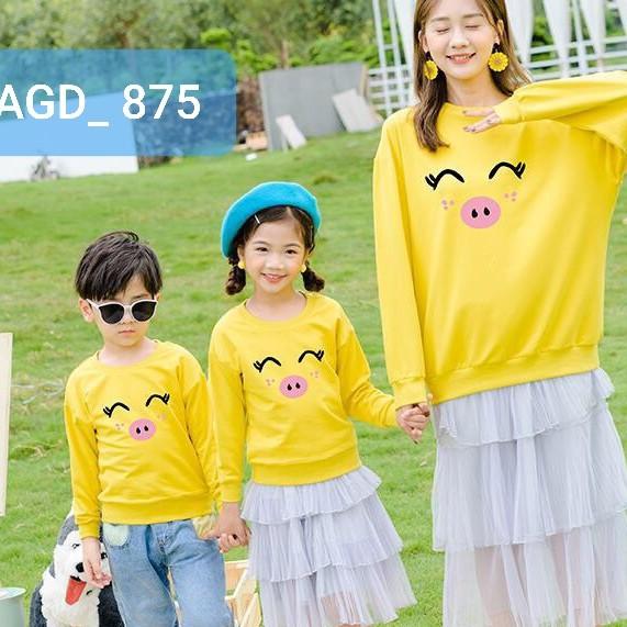 Áo nỉ bông màu vàng , - MÃ AGD875