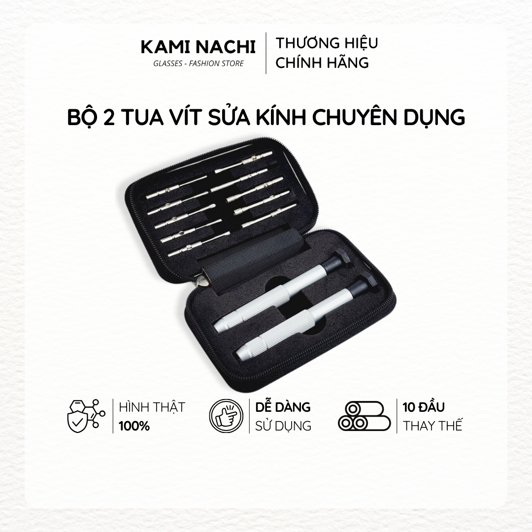 Bộ 2 tua vít cao cấp nhiều đầu chuyên dụng KAMI NACHI sửa mắt kính, đồng hồ, phụ kiện