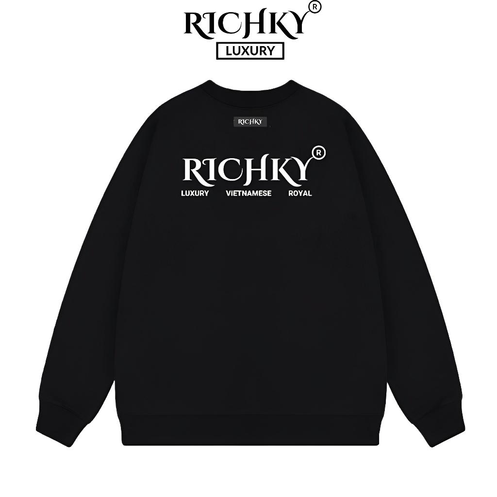 [Mã INBAU300 giảm 10% đơn 250K] Áo Sweater Local Brand Unisex Richky Premium Sweater Vietnamese Royal - RKS02